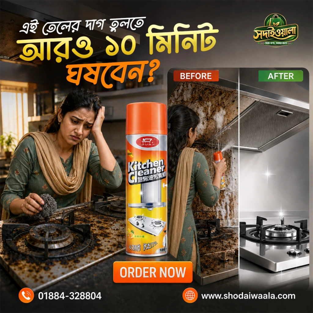 2 Piece Kitchen Cleaner Spray Foam Combo 500ml each for grease oil and kitchen stain cleaning