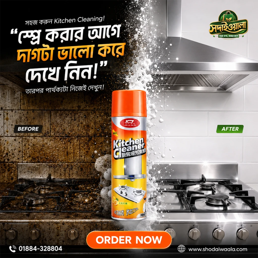 2 Piece Kitchen Cleaner Spray Foam Combo 500ml each for grease oil and kitchen stain cleaning